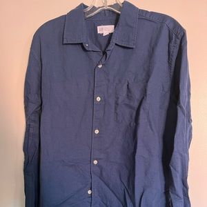 Gap Navy Large Standard Fit Button Down Shirt